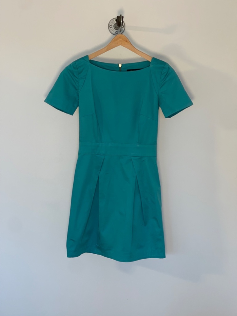 French Connection Teal Short Sleeve Sheath Dress | US 2 / UK 6